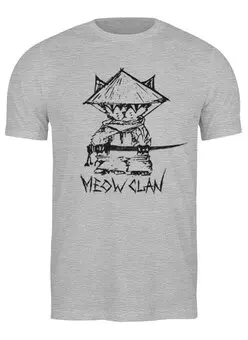 Заказать мужскую футболку в Москве. Футболка классическая Meow-Tang Clan от oneredfoxstore@gmail.com - готовые дизайны и нанесение принтов.