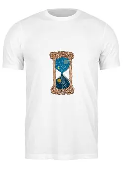 Заказать мужскую футболку в Москве. Футболка классическая Песочные часы от THE_NISE  - готовые дизайны и нанесение принтов.