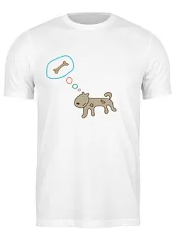 Заказать мужскую футболку в Москве. Футболка классическая собака от Karina Radomskaya - готовые дизайны и нанесение принтов.