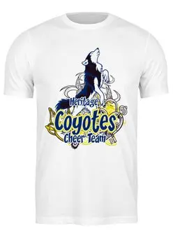 Заказать мужскую футболку в Москве. Футболка классическая Coyotes от T-shirt print  - готовые дизайны и нанесение принтов.