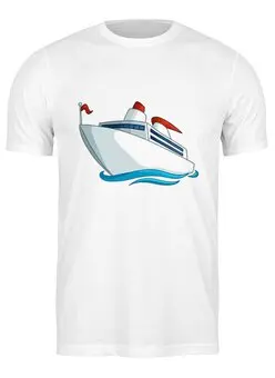 Заказать мужскую футболку в Москве. Футболка классическая Круизный лайнер от T-shirt print  - готовые дизайны и нанесение принтов.