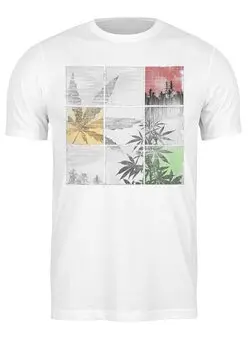 Заказать мужскую футболку в Москве. Футболка классическая Weed Colors от oneredfoxstore@gmail.com - готовые дизайны и нанесение принтов.