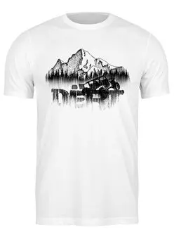 Заказать мужскую футболку в Москве. Футболка классическая Offroad от oneredfoxstore@gmail.com - готовые дизайны и нанесение принтов.