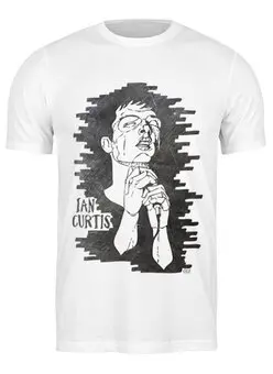 Заказать мужскую футболку в Москве. Футболка классическая Ian Curtis от OEX design - готовые дизайны и нанесение принтов.