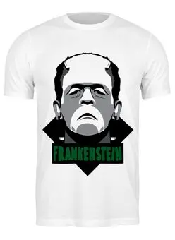 Заказать мужскую футболку в Москве. Футболка классическая Франкенштейн от YellowCloverShop - готовые дизайны и нанесение принтов.