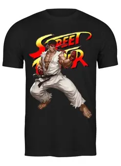 Заказать мужскую футболку в Москве. Футболка классическая Street Fighter Ryu от Combat Wear - готовые дизайны и нанесение принтов.