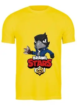 Заказать мужскую футболку в Москве. Футболка классическая Brawl Stars от acidhouses - готовые дизайны и нанесение принтов.