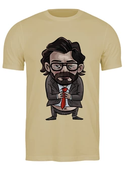 Заказать мужскую футболку в Москве. Футболка классическая Профессор от skynatural - готовые дизайны и нанесение принтов.