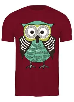 Заказать мужскую футболку в Москве. Футболка классическая Owl Here от oneredfoxstore@gmail.com - готовые дизайны и нанесение принтов.