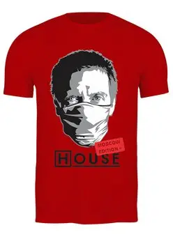 Заказать мужскую футболку в Москве. Футболка классическая dr house от pyzhik - готовые дизайны и нанесение принтов.