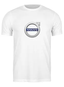 Заказать мужскую футболку в Москве. Футболка классическая VOLVO  от DESIGNER   - готовые дизайны и нанесение принтов.
