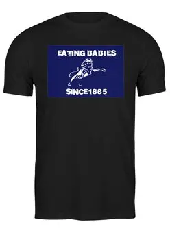 Заказать мужскую футболку в Москве. Футболка классическая Millwall Eating Babies от Millwall Supporters Club Russia - готовые дизайны и нанесение принтов.