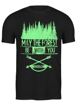 Заказать мужскую футболку в Москве. Футболка классическая Forest от oneredfoxstore@gmail.com - готовые дизайны и нанесение принтов.