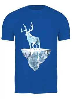 Заказать мужскую футболку в Москве. Футболка классическая Ледяной олень от printik - готовые дизайны и нанесение принтов.