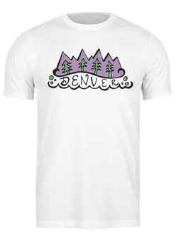 Заказать мужскую футболку в Москве. Футболка классическая Mountains от oneredfoxstore@gmail.com - готовые дизайны и нанесение принтов.