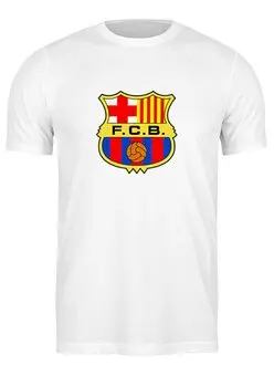 Заказать мужскую футболку в Москве. Футболка классическая Futbol Club Barcelona от KinoArt - готовые дизайны и нанесение принтов.