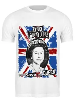 Заказать мужскую футболку в Москве. Футболка классическая Sex Pistols / God Save The Queen от OEX design - готовые дизайны и нанесение принтов.