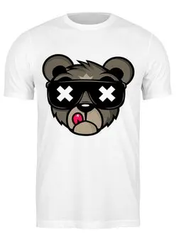 Заказать мужскую футболку в Москве. Футболка классическая Crew Five Cali Bear от vphone - готовые дизайны и нанесение принтов.