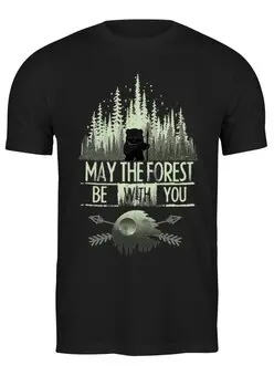 Заказать мужскую футболку в Москве. Футболка классическая May The Forest от oneredfoxstore@gmail.com - готовые дизайны и нанесение принтов.