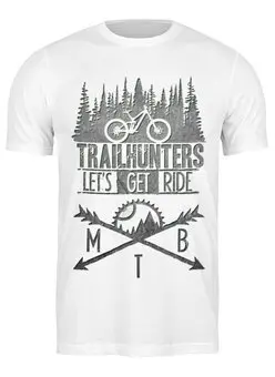 Заказать мужскую футболку в Москве. Футболка классическая Trailhunters от oneredfoxstore@gmail.com - готовые дизайны и нанесение принтов.