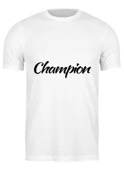 Заказать мужскую футболку в Москве. Футболка классическая Champion от THE_NISE  - готовые дизайны и нанесение принтов.