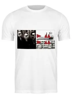 Заказать мужскую футболку в Москве. Футболка классическая Depeche Mode  от Fedor - готовые дизайны и нанесение принтов.