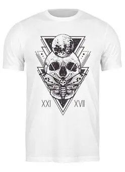 Заказать мужскую футболку в Москве. Футболка классическая Skulls от oneredfoxstore@gmail.com - готовые дизайны и нанесение принтов.