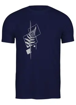 Заказать мужскую футболку в Москве. Футболка классическая Fern Geometry от oneredfoxstore@gmail.com - готовые дизайны и нанесение принтов.