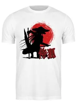 Заказать мужскую футболку в Москве. Футболка классическая  Ninja Fox от oneredfoxstore@gmail.com - готовые дизайны и нанесение принтов.