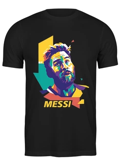 Заказать мужскую футболку в Москве. Футболка классическая Messi от skynatural - готовые дизайны и нанесение принтов.