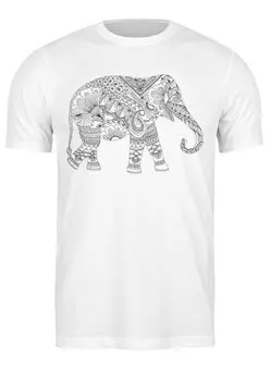 Заказать мужскую футболку в Москве. Футболка классическая Рисованный слон от queen  - готовые дизайны и нанесение принтов.