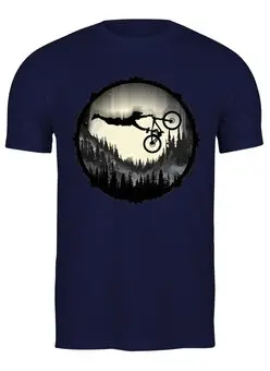 Заказать мужскую футболку в Москве. Футболка классическая Mountain Bike от oneredfoxstore@gmail.com - готовые дизайны и нанесение принтов.