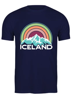 Заказать мужскую футболку в Москве. Футболка классическая Исландия от skynatural - готовые дизайны и нанесение принтов.