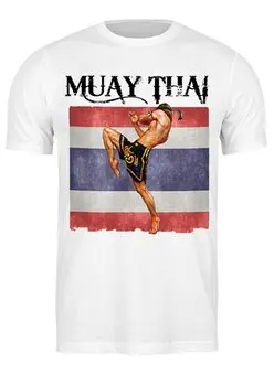 Заказать мужскую футболку в Москве. Футболка классическая Muay Thai Муай Тай Тайский Бокс от Combat Wear - готовые дизайны и нанесение принтов.