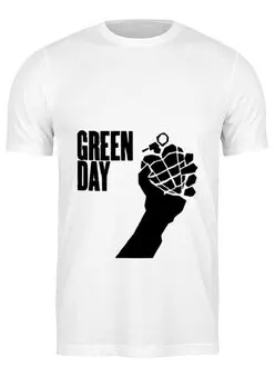 Заказать мужскую футболку в Москве. Футболка классическая Green Day от BURNSHIRTS - готовые дизайны и нанесение принтов.