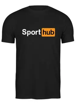 Заказать мужскую футболку в Москве. Футболка классическая SportHub от Антон - готовые дизайны и нанесение принтов.