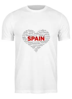 Заказать мужскую футболку в Москве. Футболка классическая Испания от Виктор Гришин - готовые дизайны и нанесение принтов.