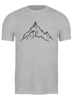 Заказать мужскую футболку в Москве. Футболка классическая MOuntains от oneredfoxstore@gmail.com - готовые дизайны и нанесение принтов.