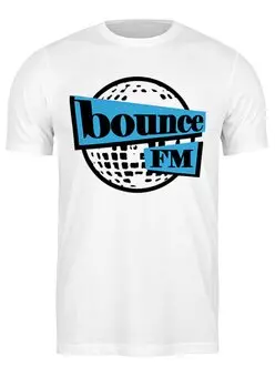 Заказать мужскую футболку в Москве. Футболка классическая Bounce FM от Илья  - готовые дизайны и нанесение принтов.