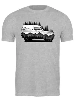Заказать мужскую футболку в Москве. Футболка классическая Offroad от oneredfoxstore@gmail.com - готовые дизайны и нанесение принтов.