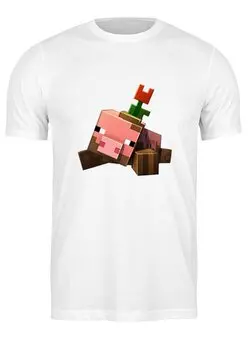 Заказать мужскую футболку в Москве. Футболка классическая Minecraft от THE_NISE  - готовые дизайны и нанесение принтов.