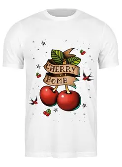 Заказать мужскую футболку в Москве. Футболка классическая Cherry Bomb от shap - готовые дизайны и нанесение принтов.