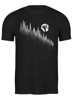 Заказать мужскую футболку в Москве. Футболка классическая Moon Rider от oneredfoxstore@gmail.com - готовые дизайны и нанесение принтов.