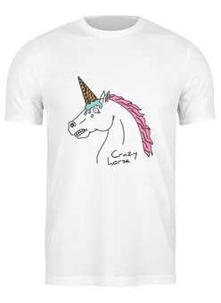 Заказать мужскую футболку в Москве. Футболка классическая Crazy horse от Antaya - готовые дизайны и нанесение принтов.
