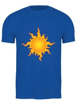Заказать мужскую футболку в Москве. Футболка классическая Солнце от trend - готовые дизайны и нанесение принтов.