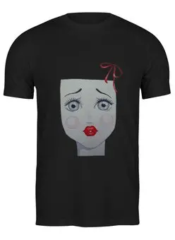Заказать мужскую футболку в Москве. Футболка классическая "(Не)мое лицо" от Алиса Шипоглаз - готовые дизайны и нанесение принтов.