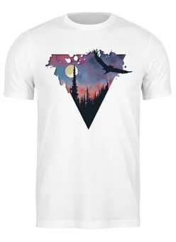 Заказать мужскую футболку в Москве. Футболка классическая Owl Space от oneredfoxstore@gmail.com - готовые дизайны и нанесение принтов.