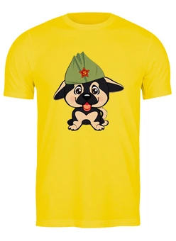 Заказать мужскую футболку в Москве. Футболка классическая Песик  от Print design  - готовые дизайны и нанесение принтов.