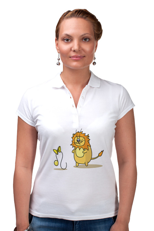 цена Printio Рубашка Поло Кот лев. подарок для льва