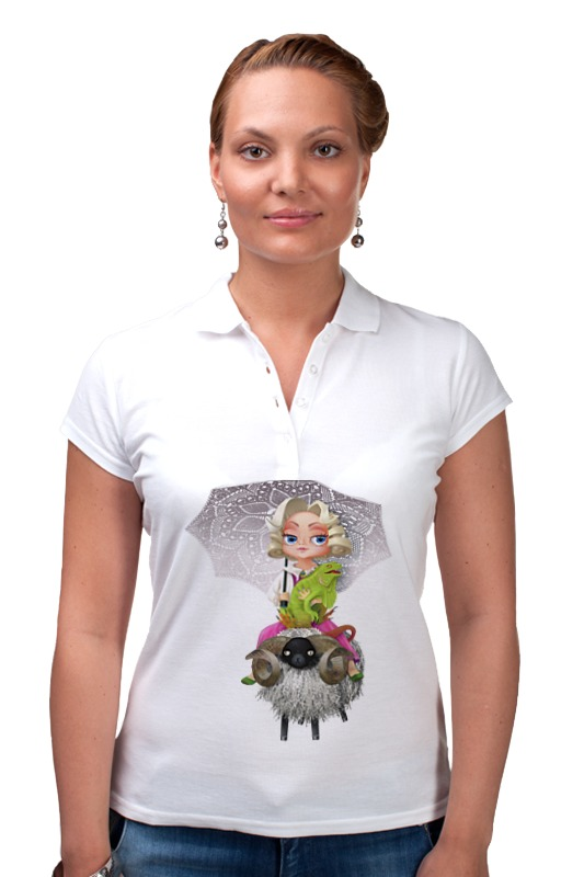 Printio Рубашка Поло Девочка на баране printio футболка классическая девочка на баране